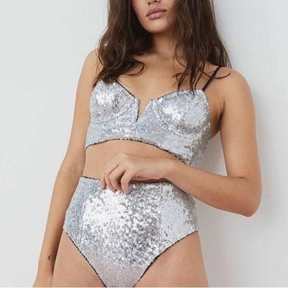 For Love and Lemons Glimmer Sequin Bustier – NWT | size M